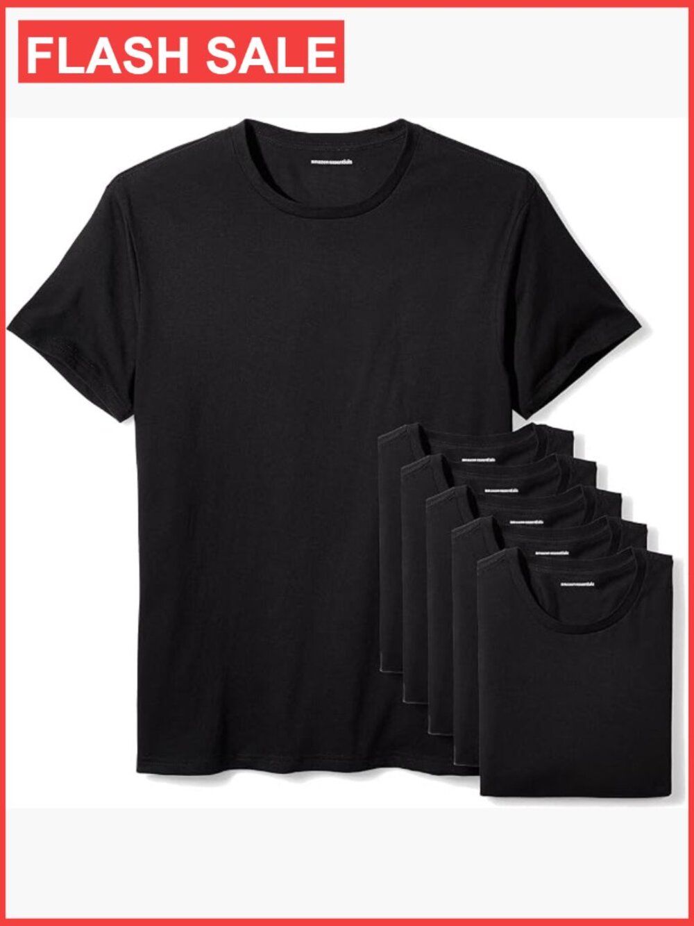 6-Pack Men's Slim Fit Cotton Crewneck Undershirts, T-Shirts Size M